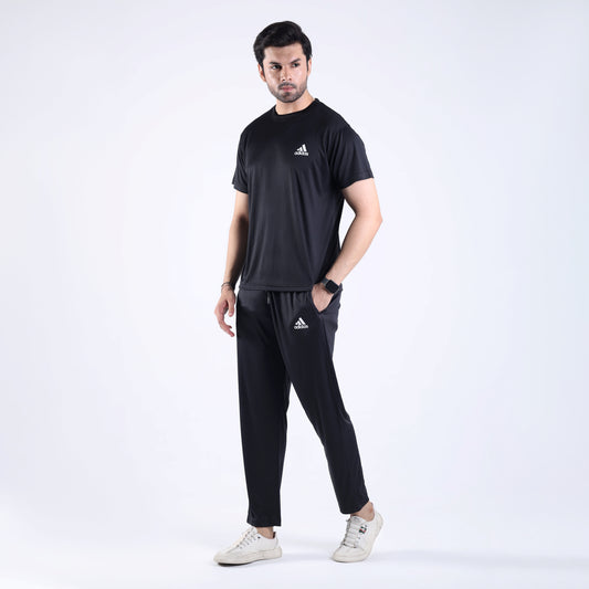 Adid Black Tracksuit - Summer